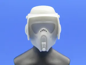 1/6 - Custom - Grey Biker Scout Helmet w/Lifting Visor (Large Size)