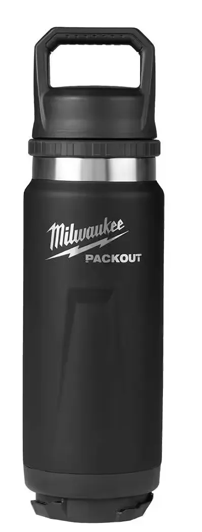 48-22-8396B Milwaukee PACKOUT 24oz Insulated Bottle w/Chug Lid - Black