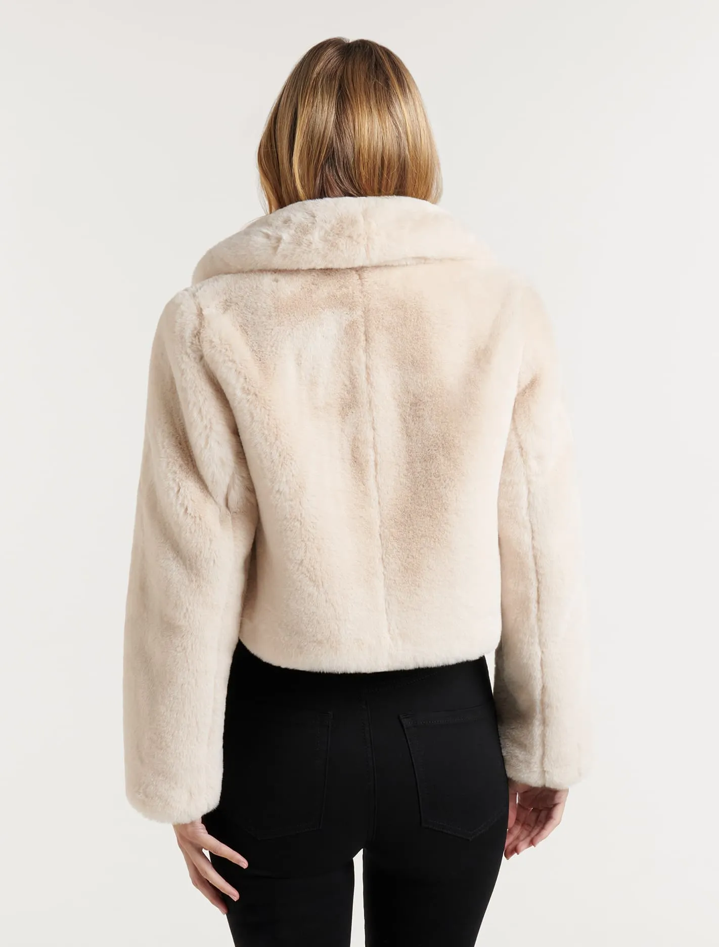 Amera Crop Faux Fur Coat