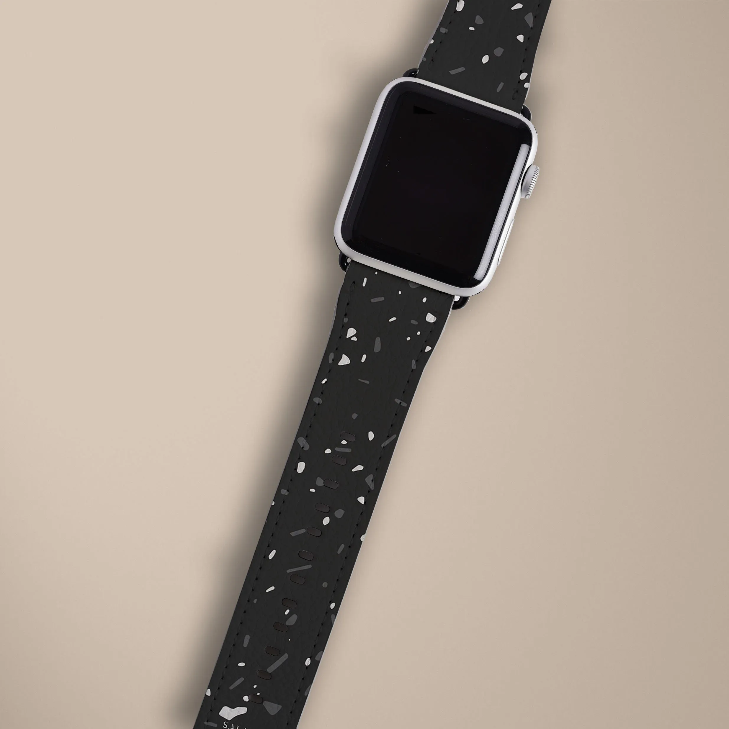 Black Terrazzo Watch Strap