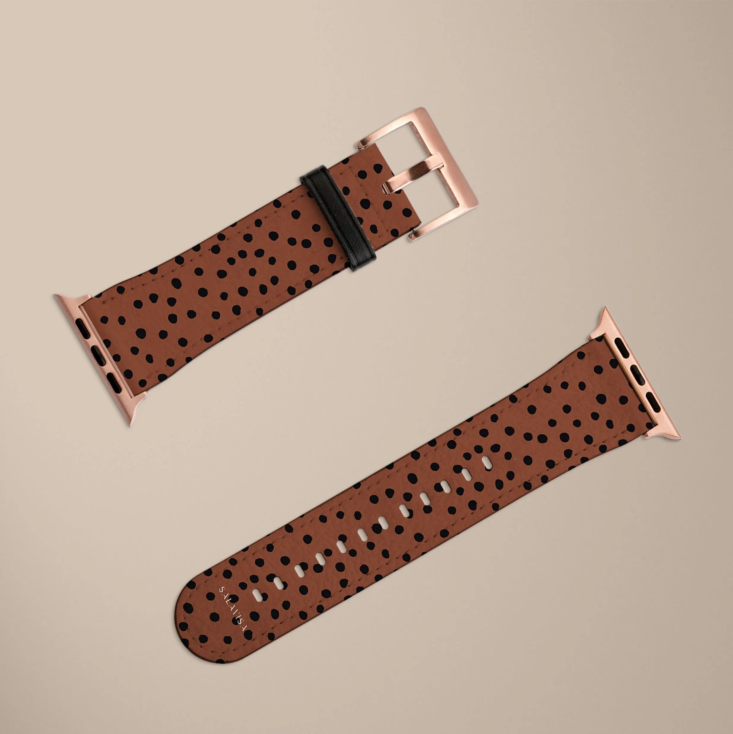 Blood Orange Polka Watch Strap