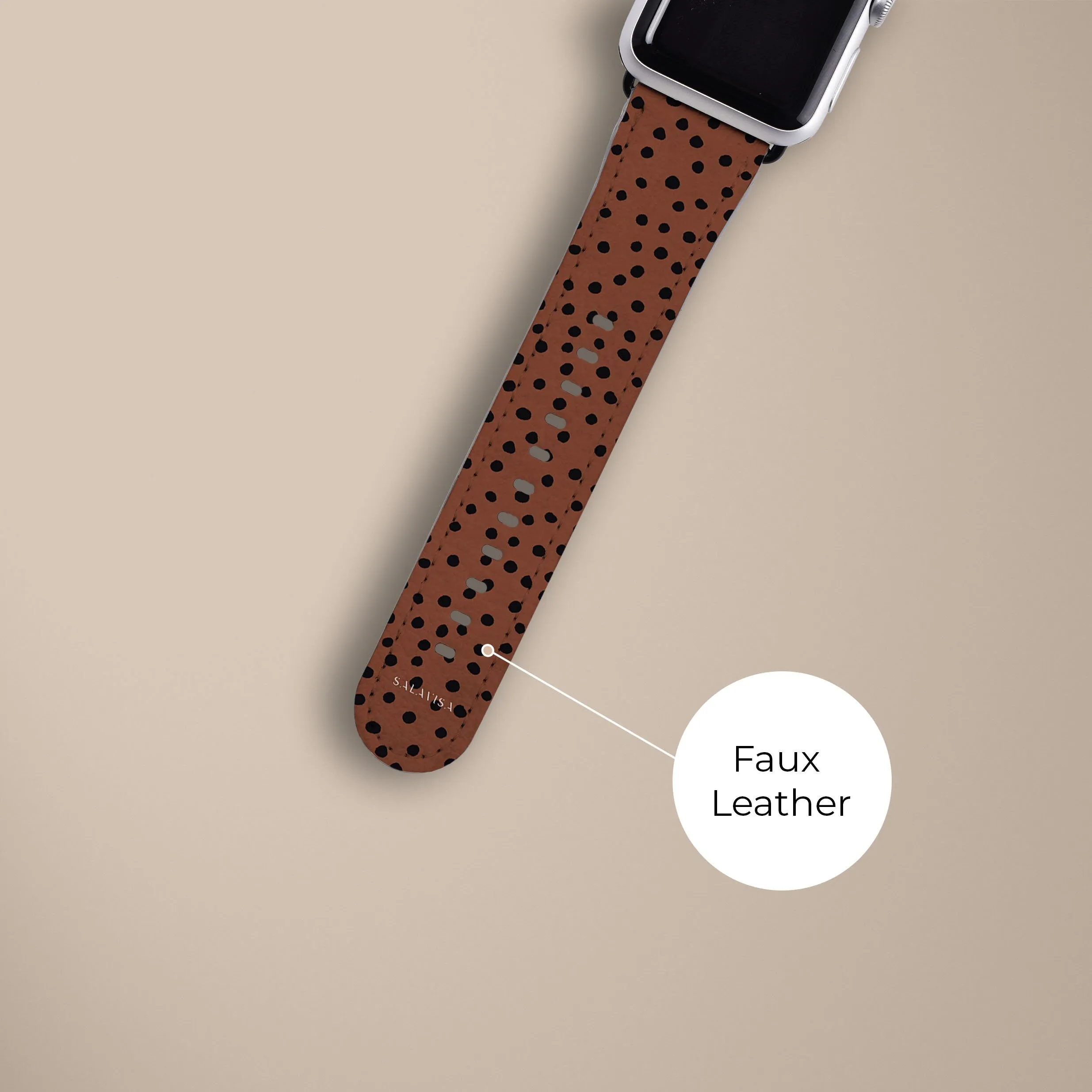 Blood Orange Polka Watch Strap