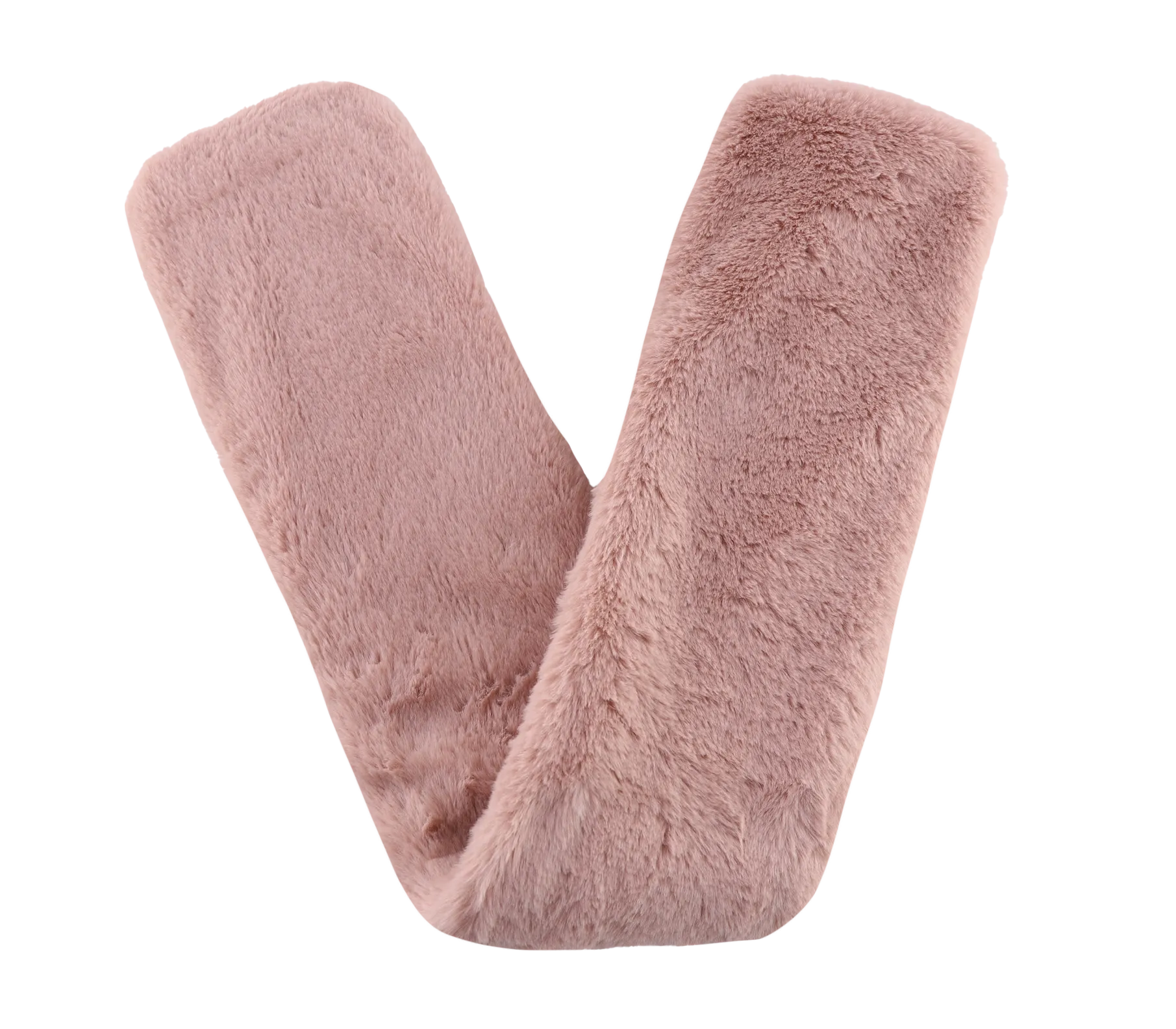 Blush Faux Bunny Fur, Body Warming Long Hot Water Bottle