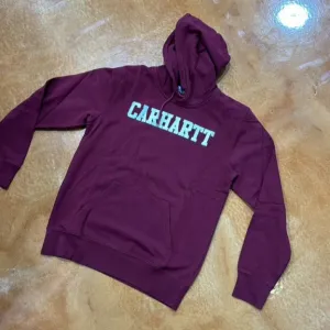 CARHARTT WIP HOODED COLLEGE SWEATSHIRT (CRANBERRY)