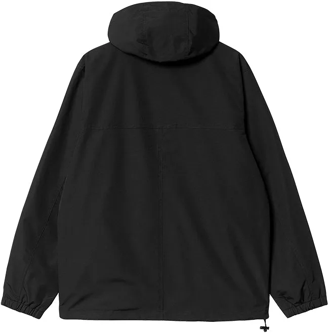 Carhartt WIP Mens Windbreaker Pullover Black White