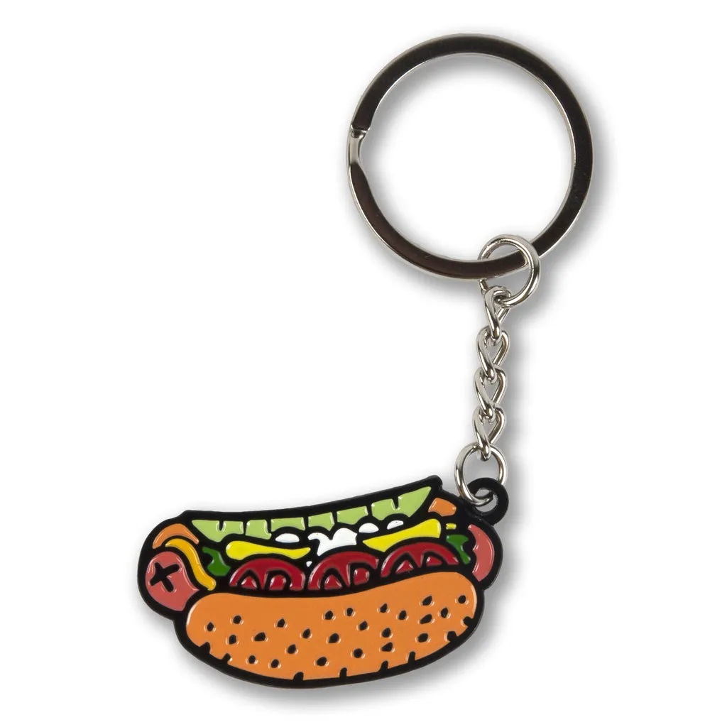 Chicago Style Hot Dog Keychain