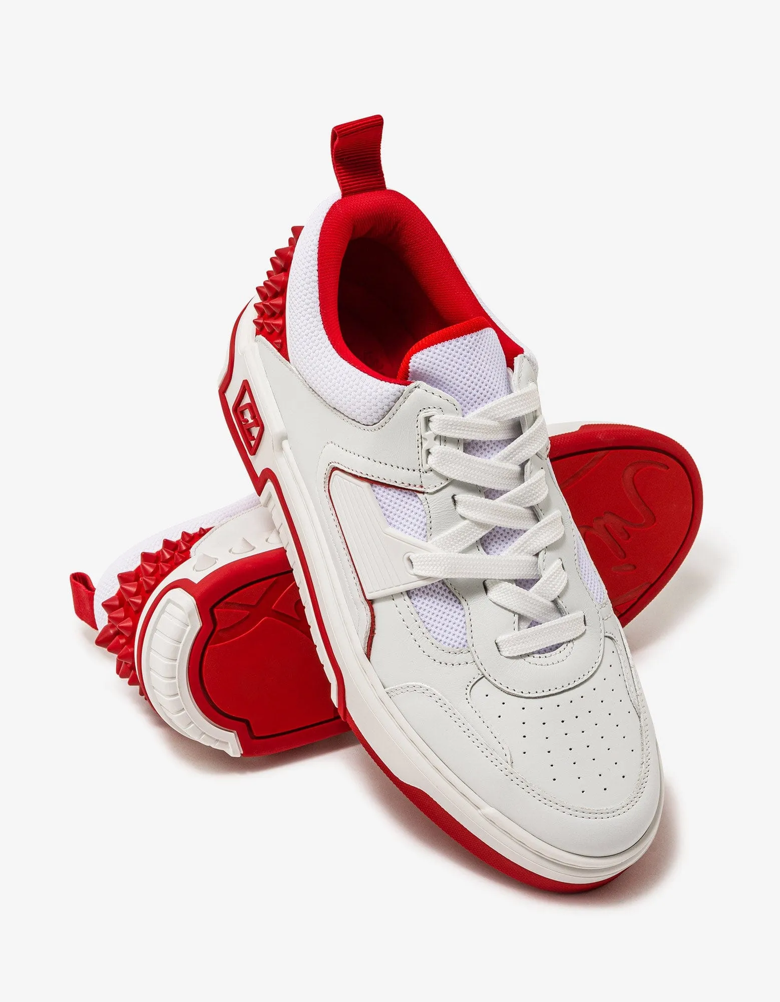 Christian Louboutin Astroloubi White & Red Trainers -