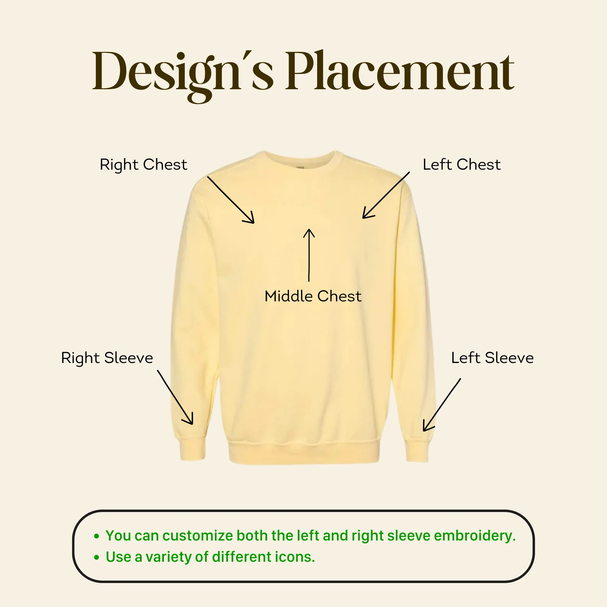 Comfort Color® Embroidered Grandma Est Sweatshirt with Names on Sleeve