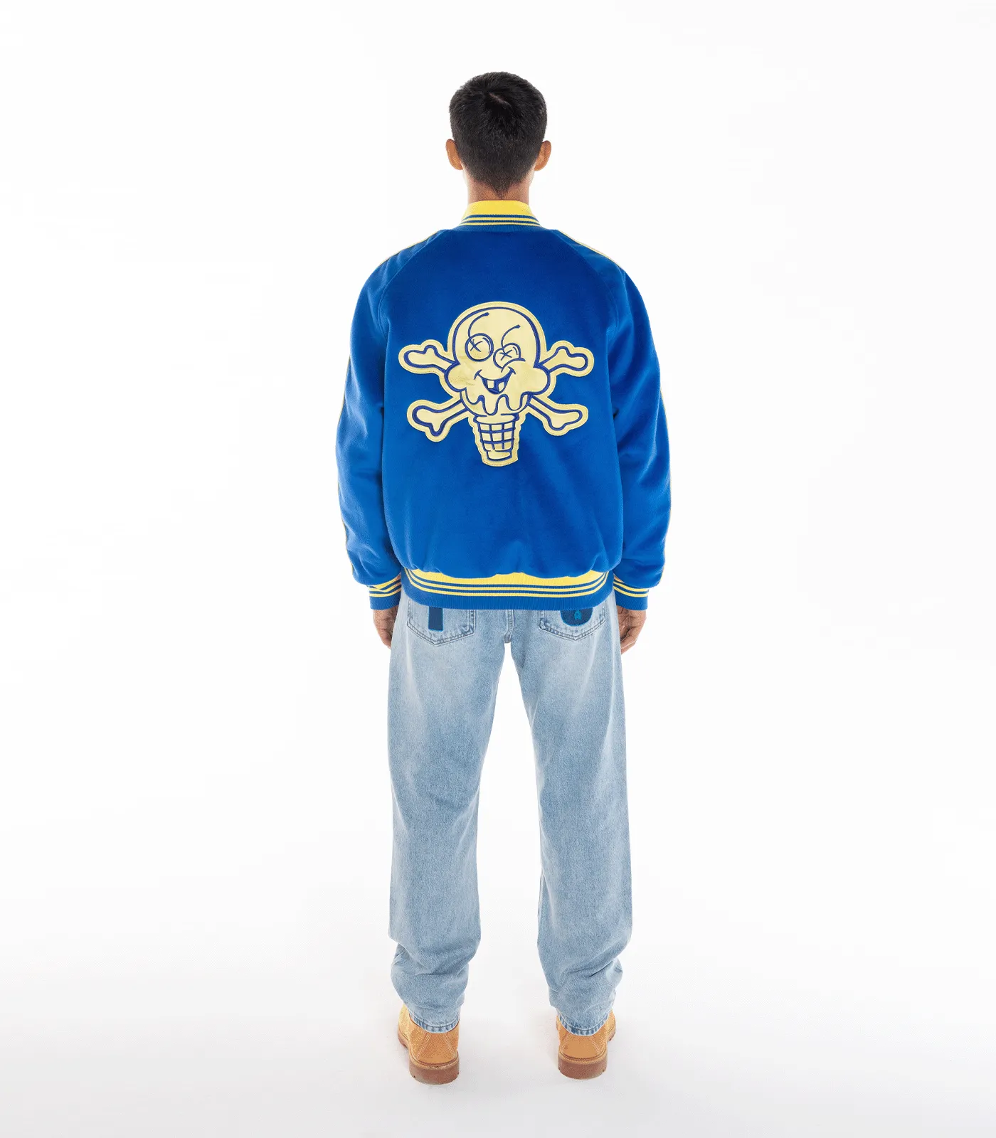 CONES & BONES VARSITY JACKET - NAVY