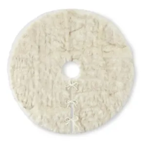 CREAM FAUX FUR TREE SKIRT