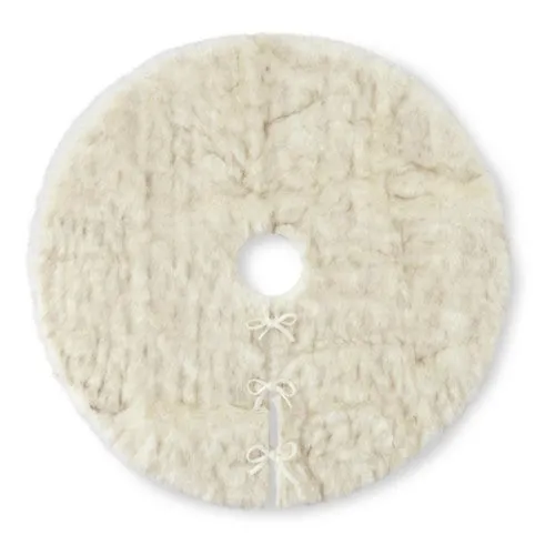 CREAM FAUX FUR TREE SKIRT