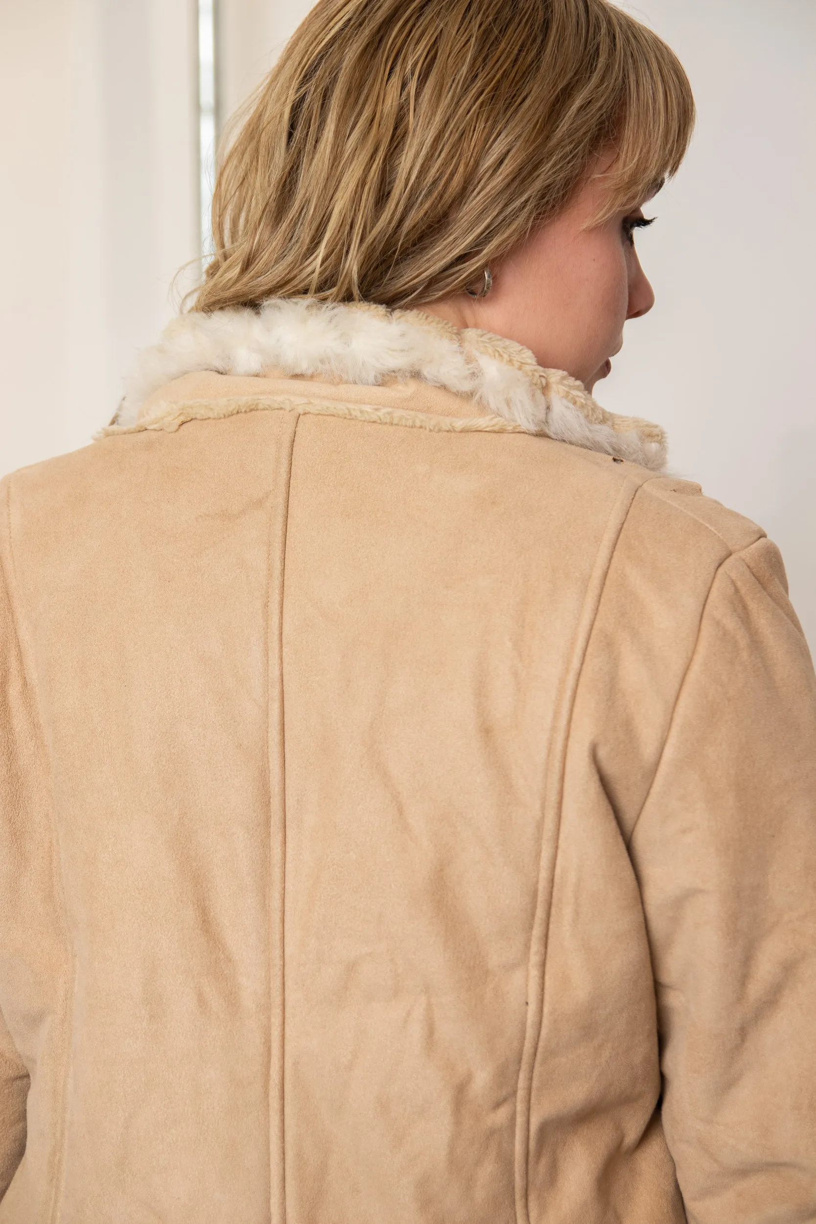 Daisy Street Regen Faux Fur Faux Suede Jacket