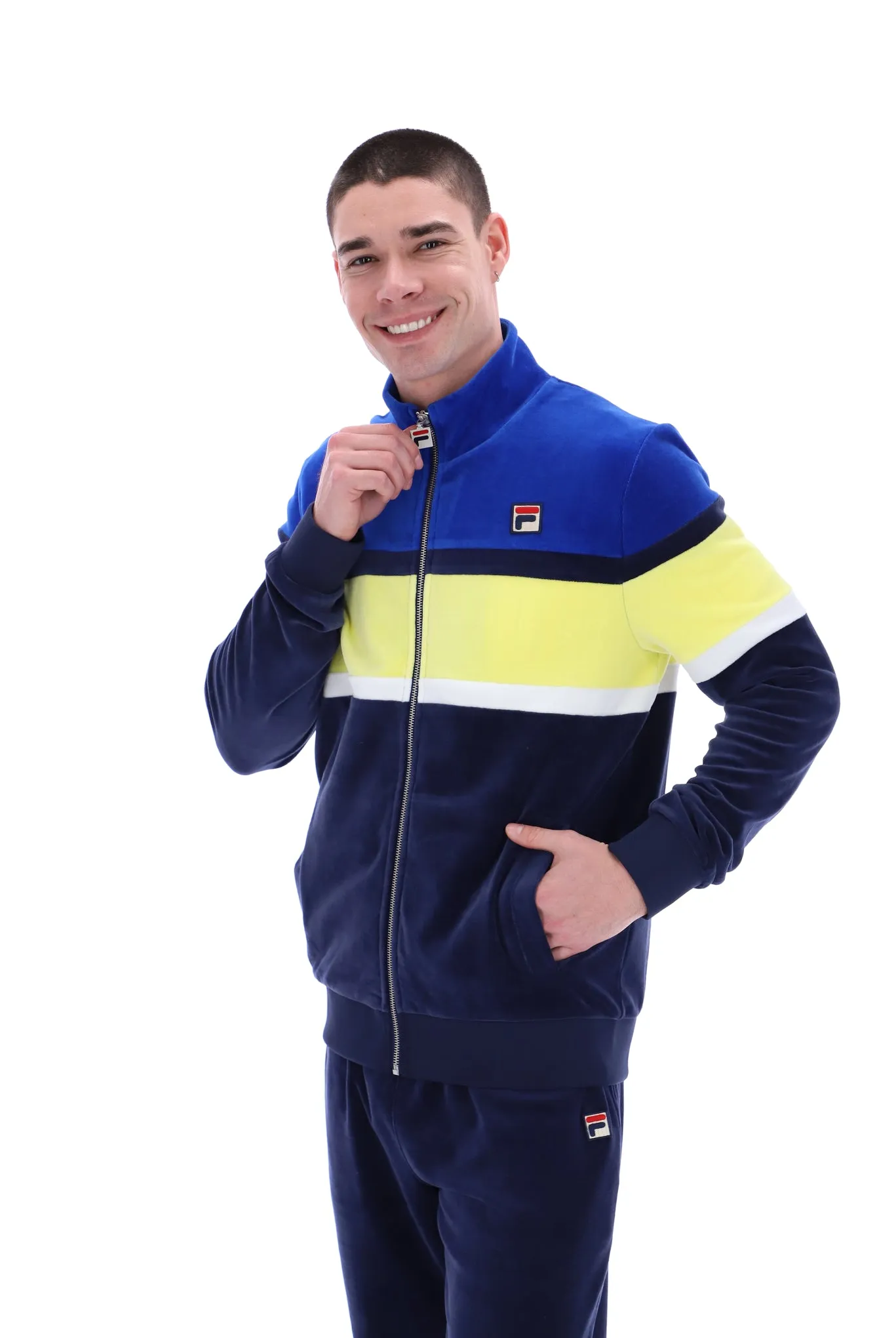 Decker Colour Blocked Velour Track Top