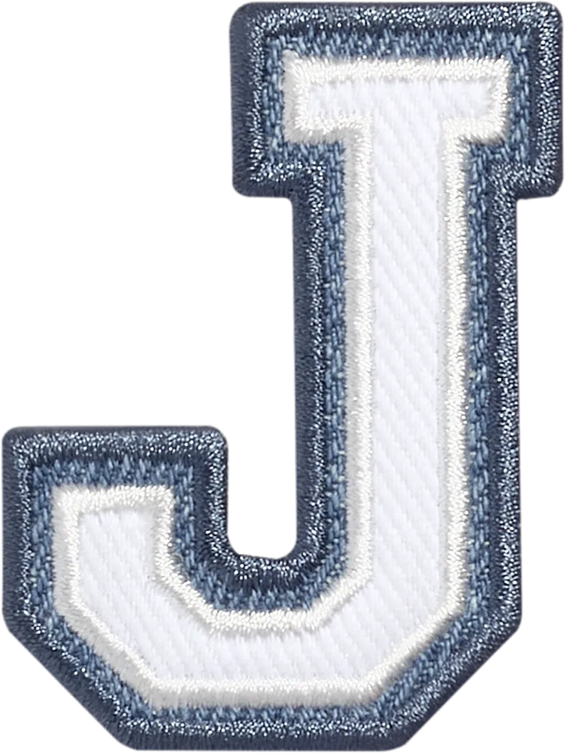 Denim Varsity Letter Patch