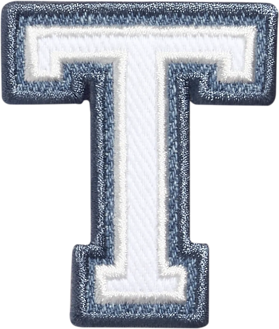 Denim Varsity Letter Patch