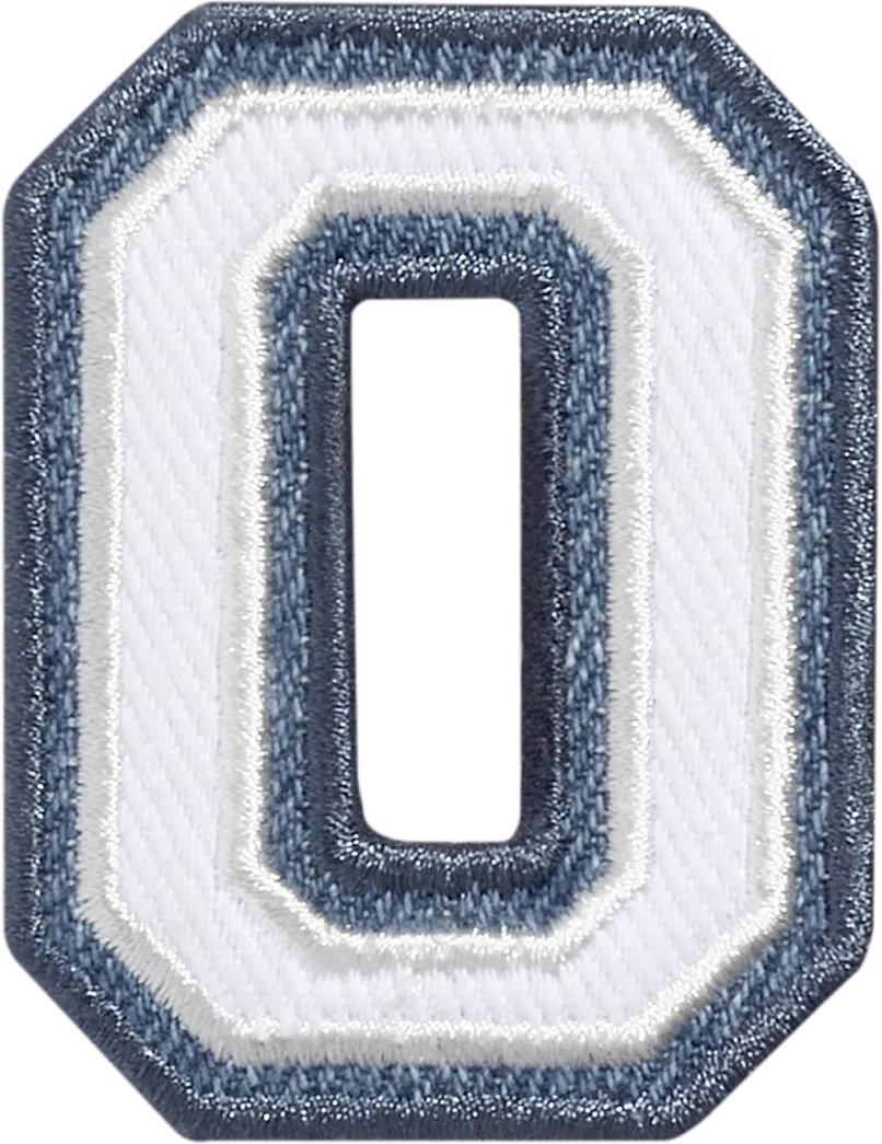 Denim Varsity Letter Patch