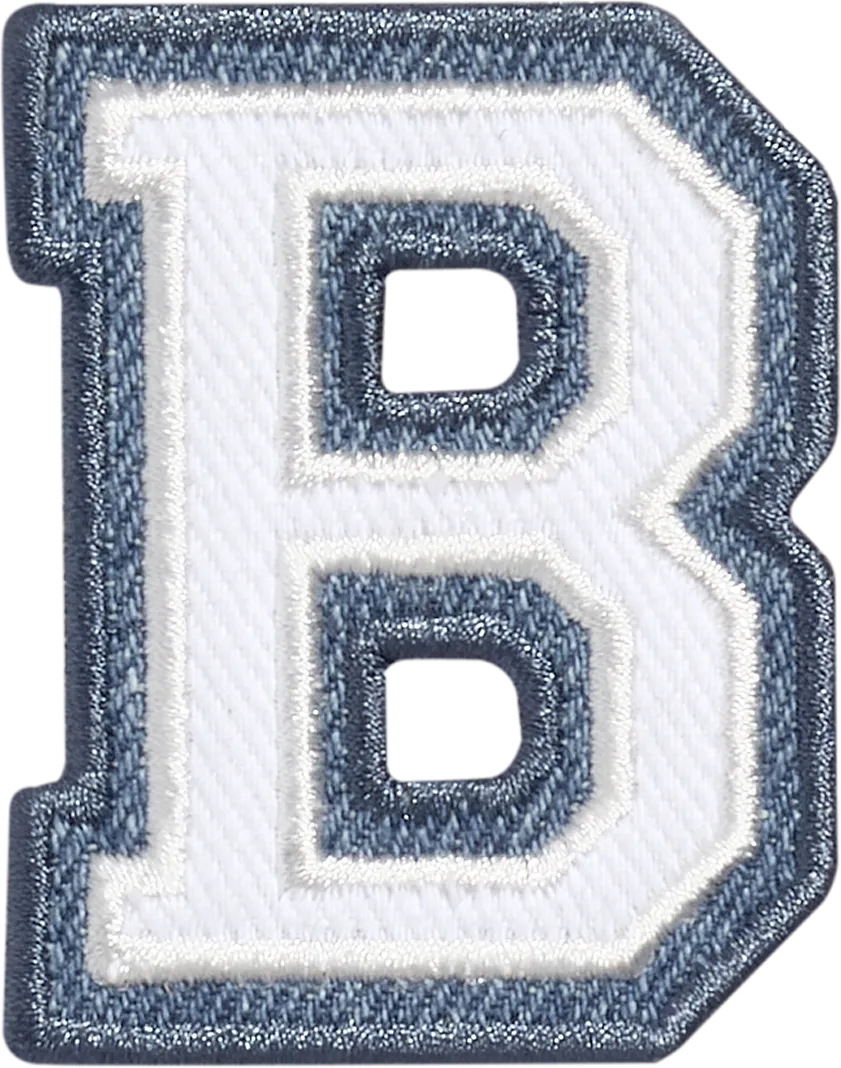 Denim Varsity Letter Patch