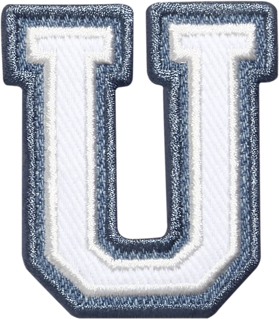 Denim Varsity Letter Patch