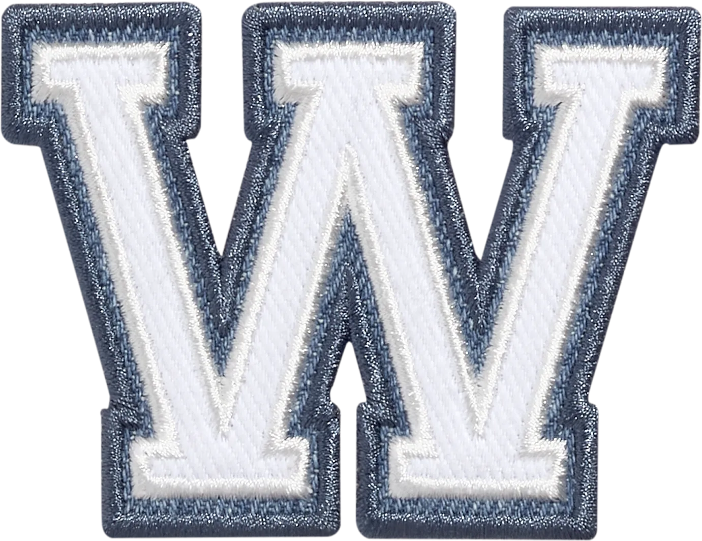 Denim Varsity Letter Patch