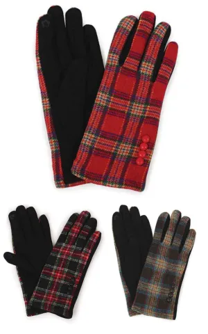 EAGL9763 Plaid Pattern Gloves (12prs Pack)