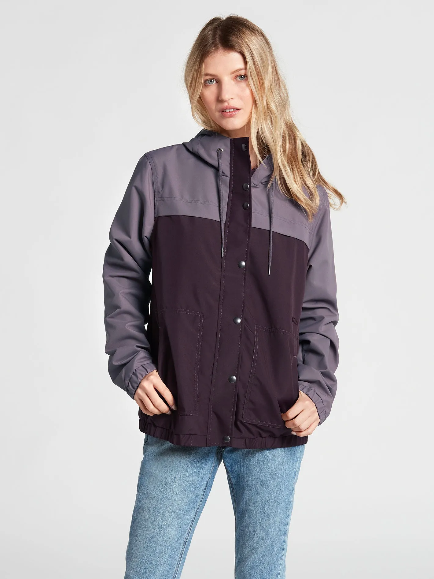 Enemy Stone Windbreaker Jacket - Black Plum