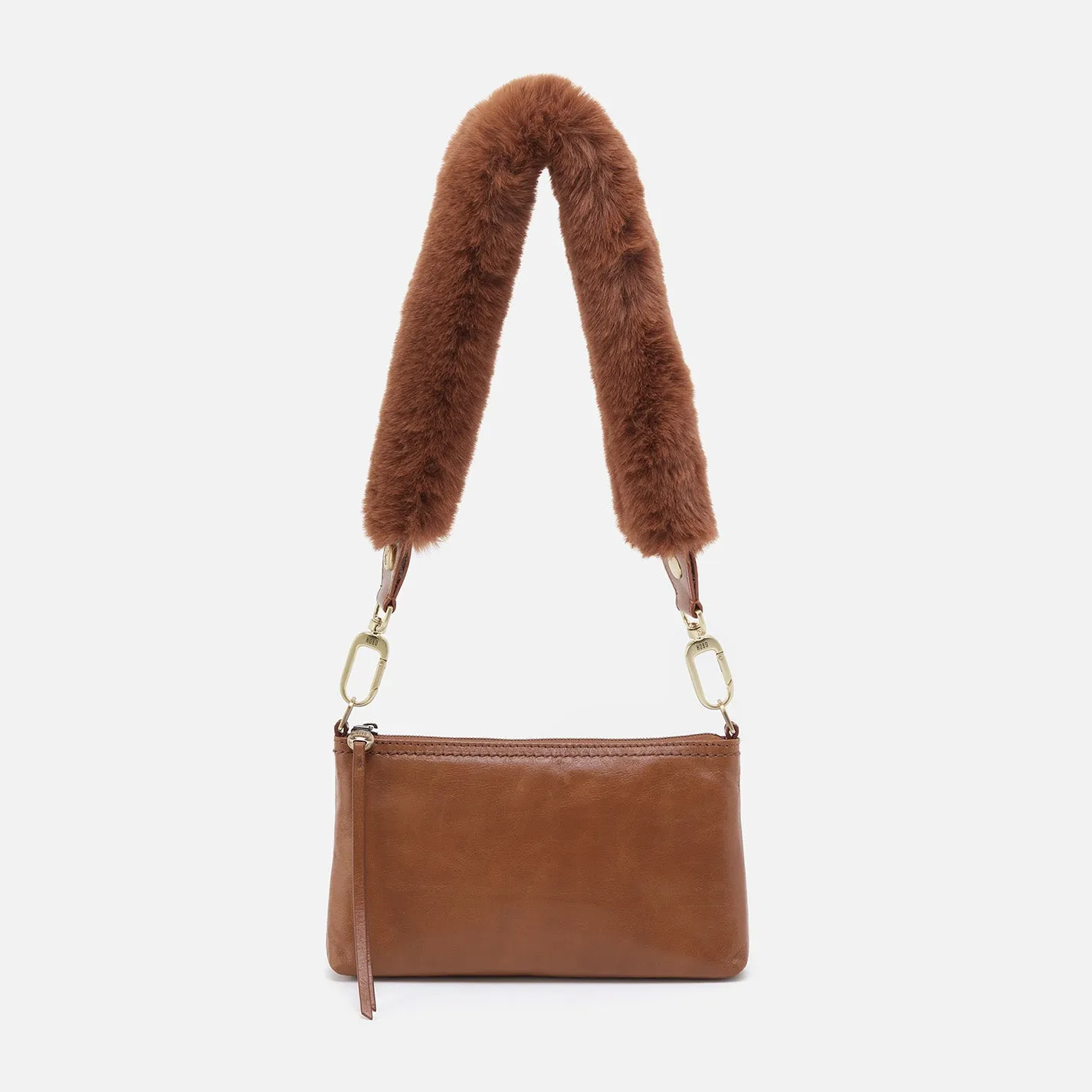 Faux Fur Strap in Faux Fur - Medium Brown