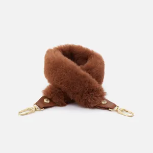 Faux Fur Strap in Faux Fur - Medium Brown