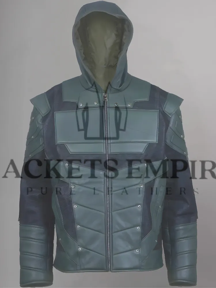 Forest Green Armor Leather Jacket