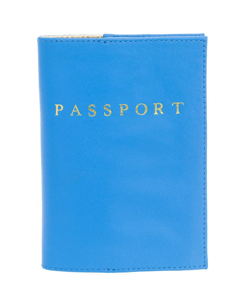 Genuine Leather Passport Cover with Initials