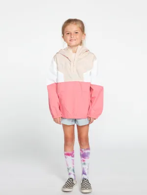 Girls Wind Stoned Windbreaker - Coral Haze