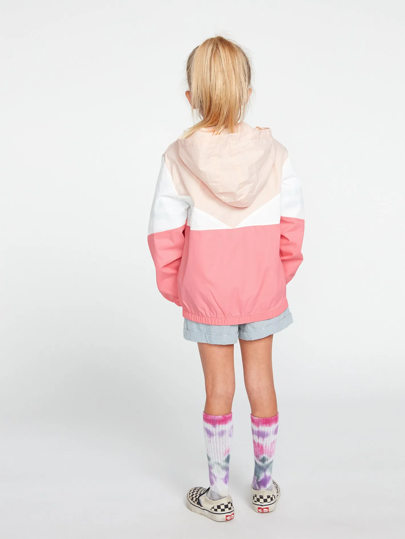 Girls Wind Stoned Windbreaker - Coral Haze