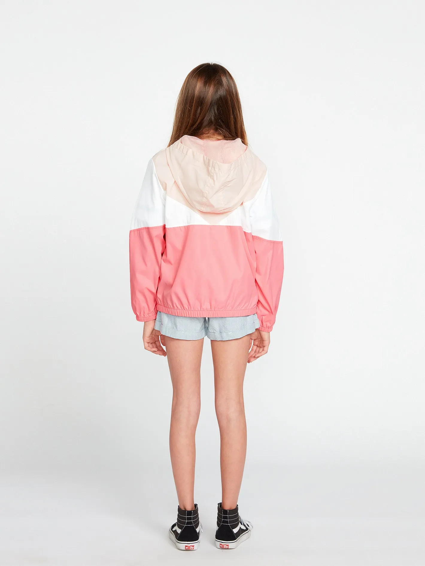 Girls Wind Stoned Windbreaker - Coral Haze