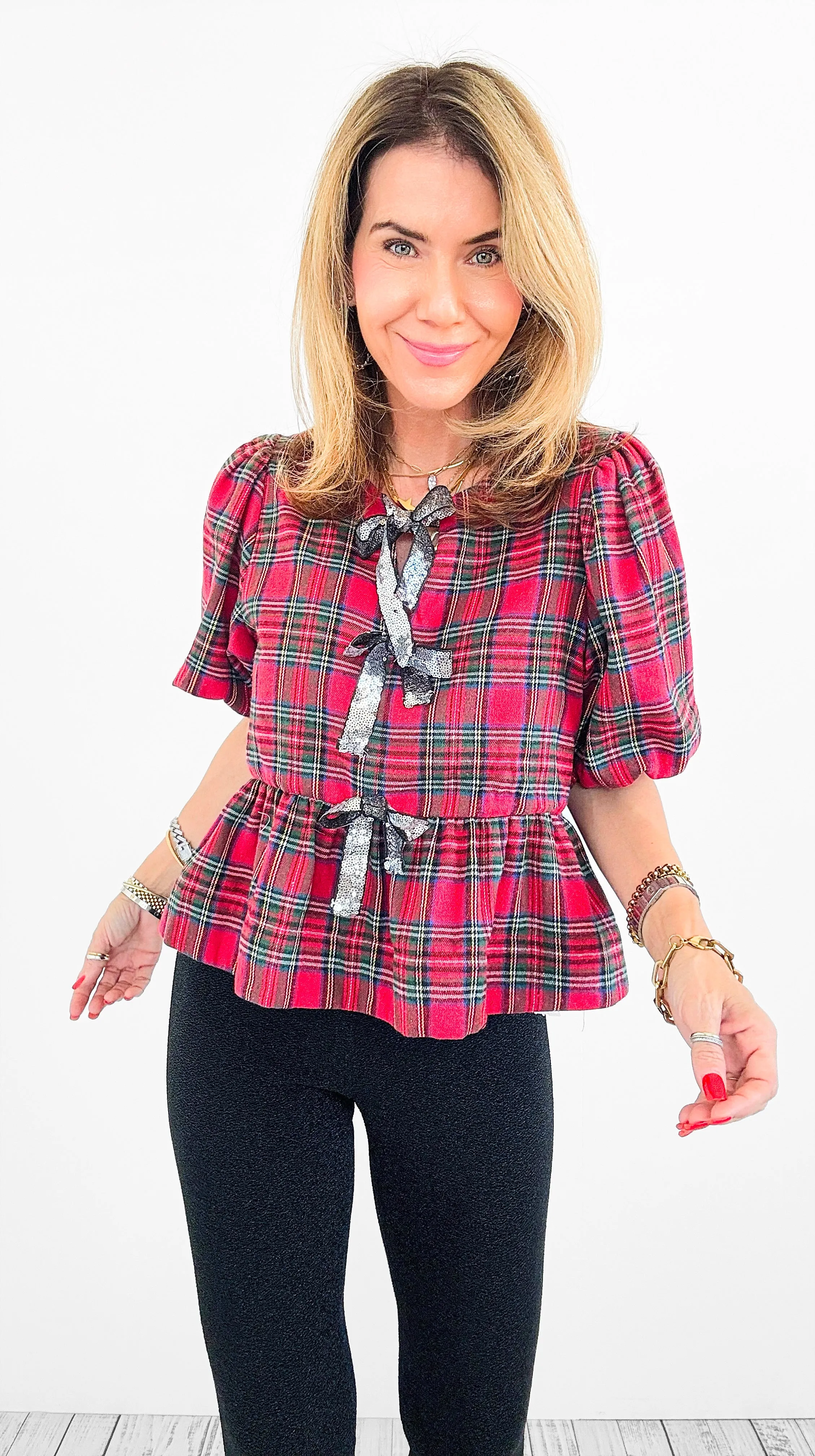 Glen Plaid Party Top