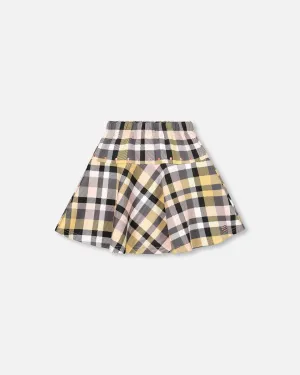 Gored Milano Skirt Pink Stylish Plaid