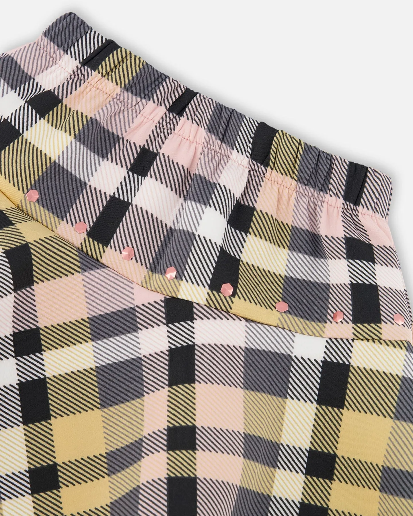 Gored Milano Skirt Pink Stylish Plaid