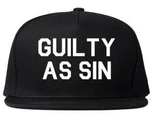 Guilty As Sin Mens Snapback Hat