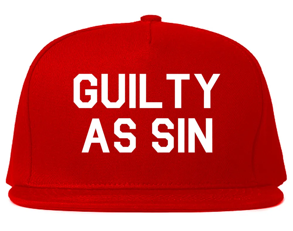 Guilty As Sin Mens Snapback Hat