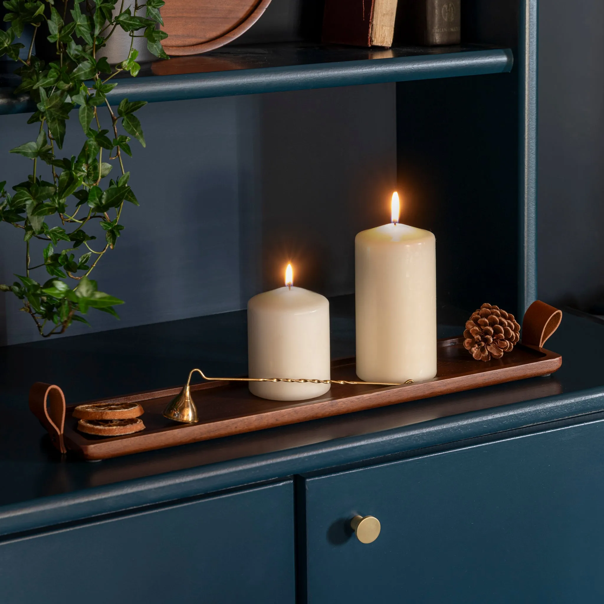 Harvey Walnut Wooden Candle Tray