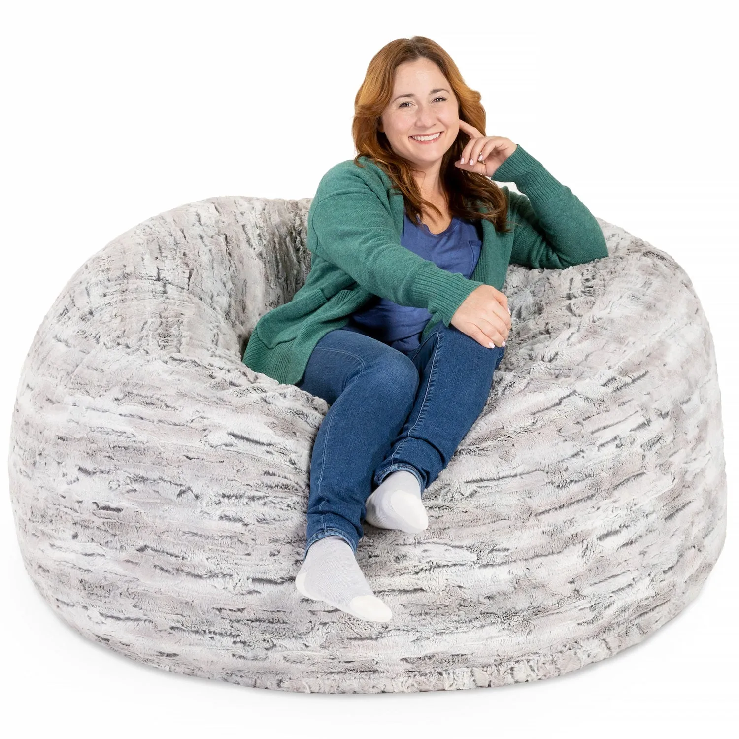 Jaxx Metro Sac 5 Foot Bean Bag Chair - Luxe Fur