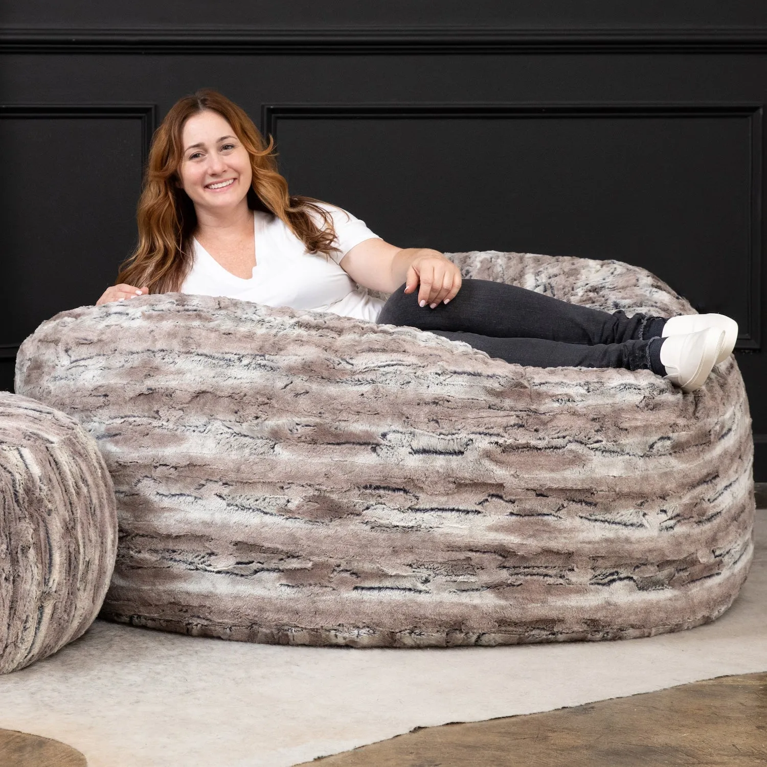 Jaxx Metro Sac 5 Foot Bean Bag Chair - Luxe Fur