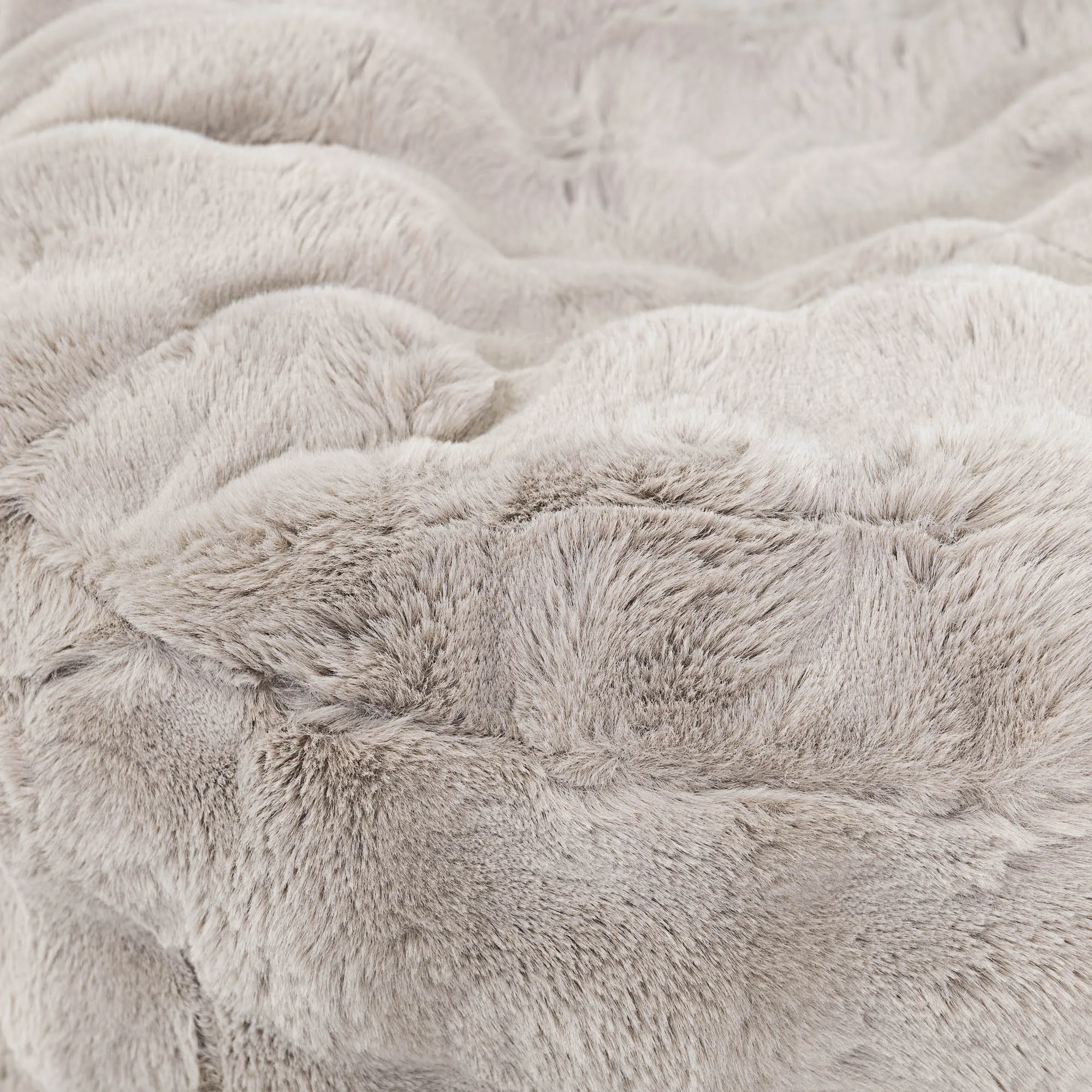 Large Floor Cushion - Bubble Faux Fur Mink