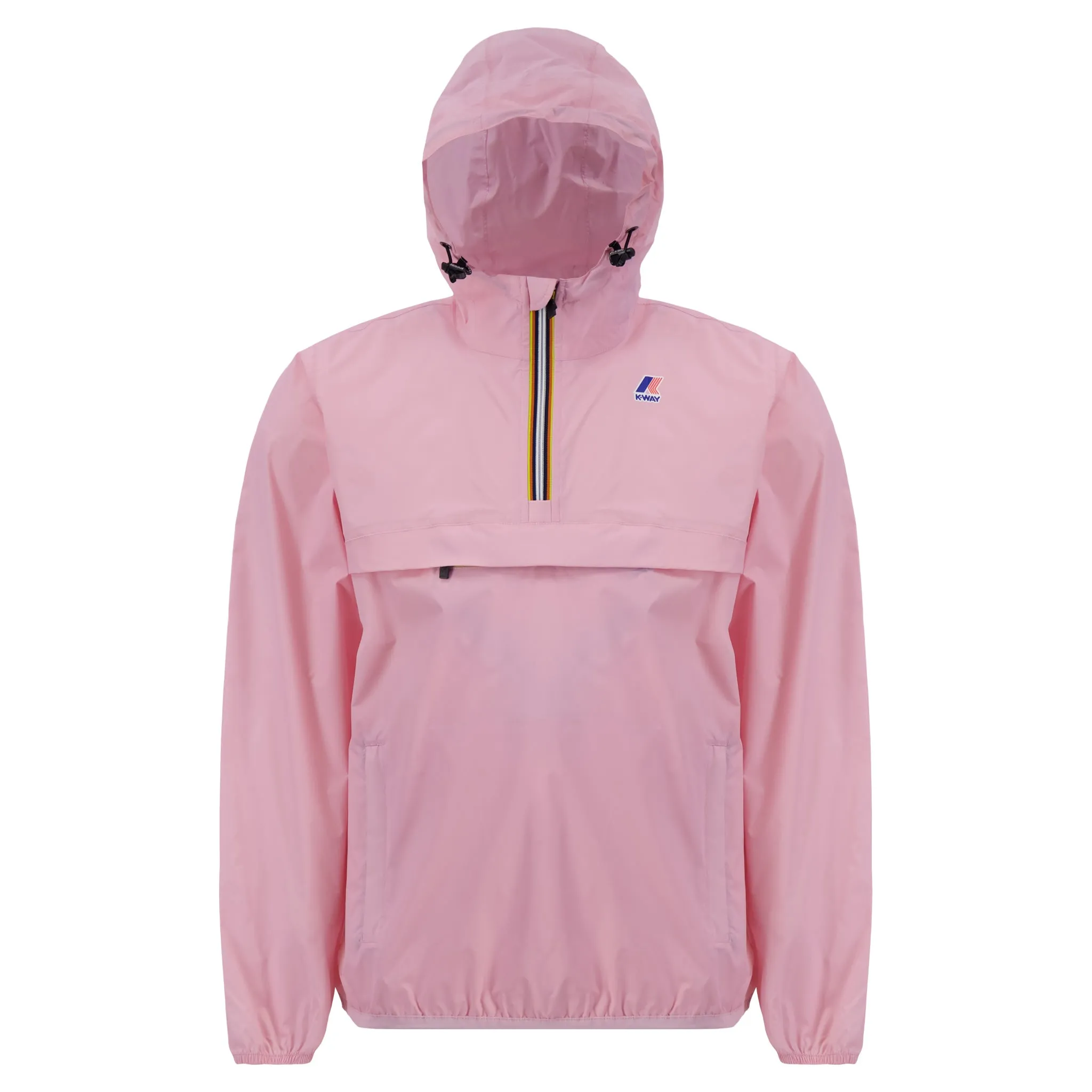 Leon - Packable Quarter Zip Rain Jacket in Pink