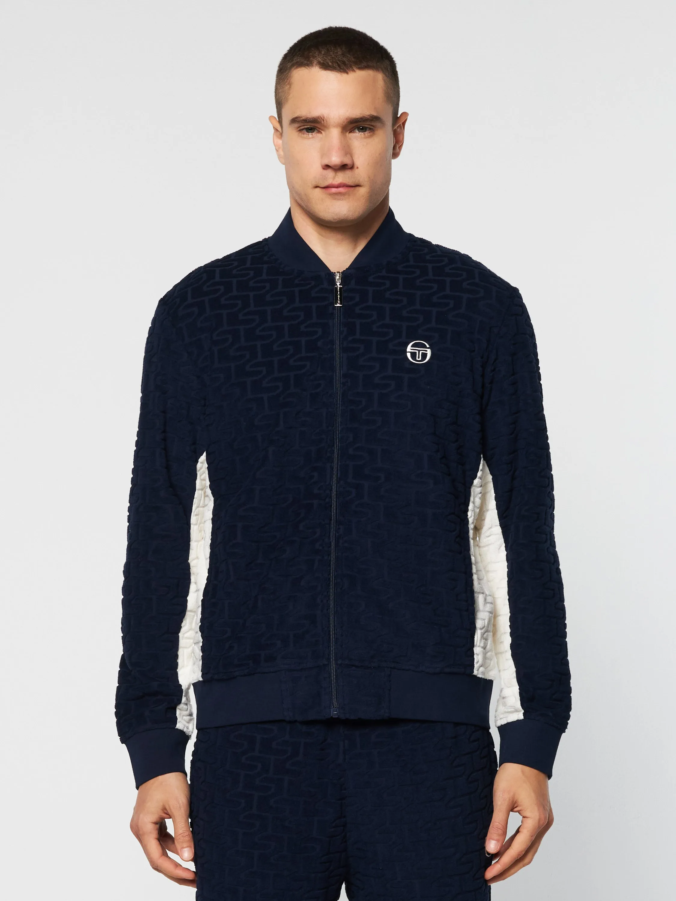 Livata Monogram Track Jacket- Maritime Blue