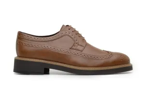 'Longwing' classic brogue in high-quality vegan leather by Brave Gentleman - tan