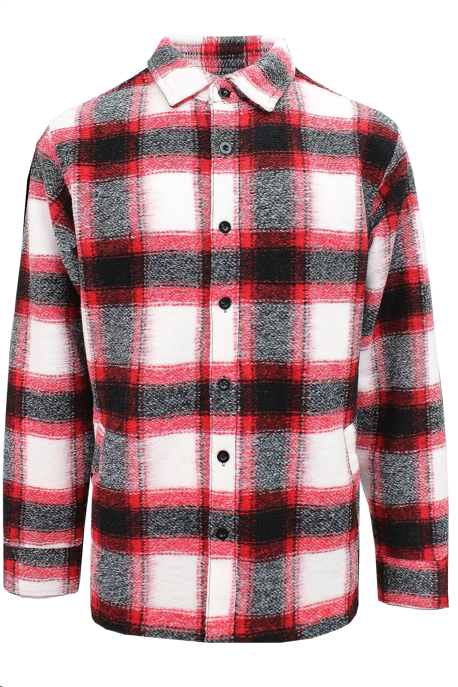 Men's Essential Felted Plaid Overshirts