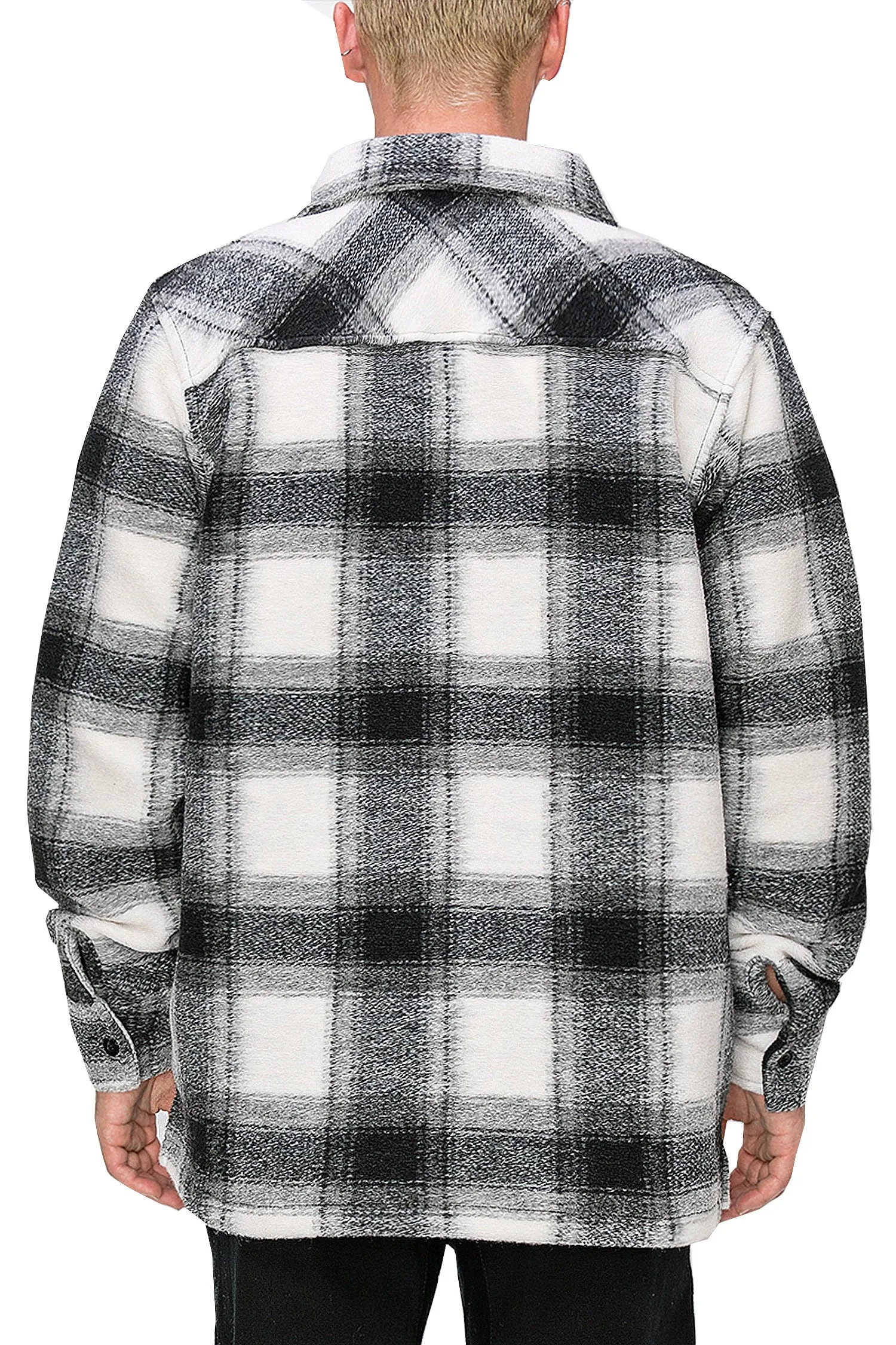 Men's Essential Felted Plaid Overshirts