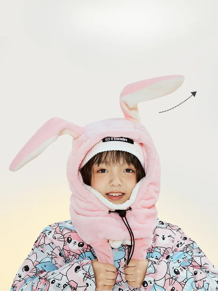 NANDN Kids Plush Jumping Ear Hood