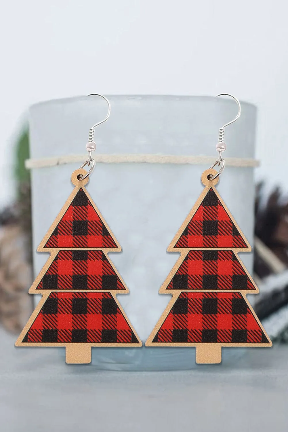 Plaid Christmas Tree Dangle Earrings | PRE ORDER