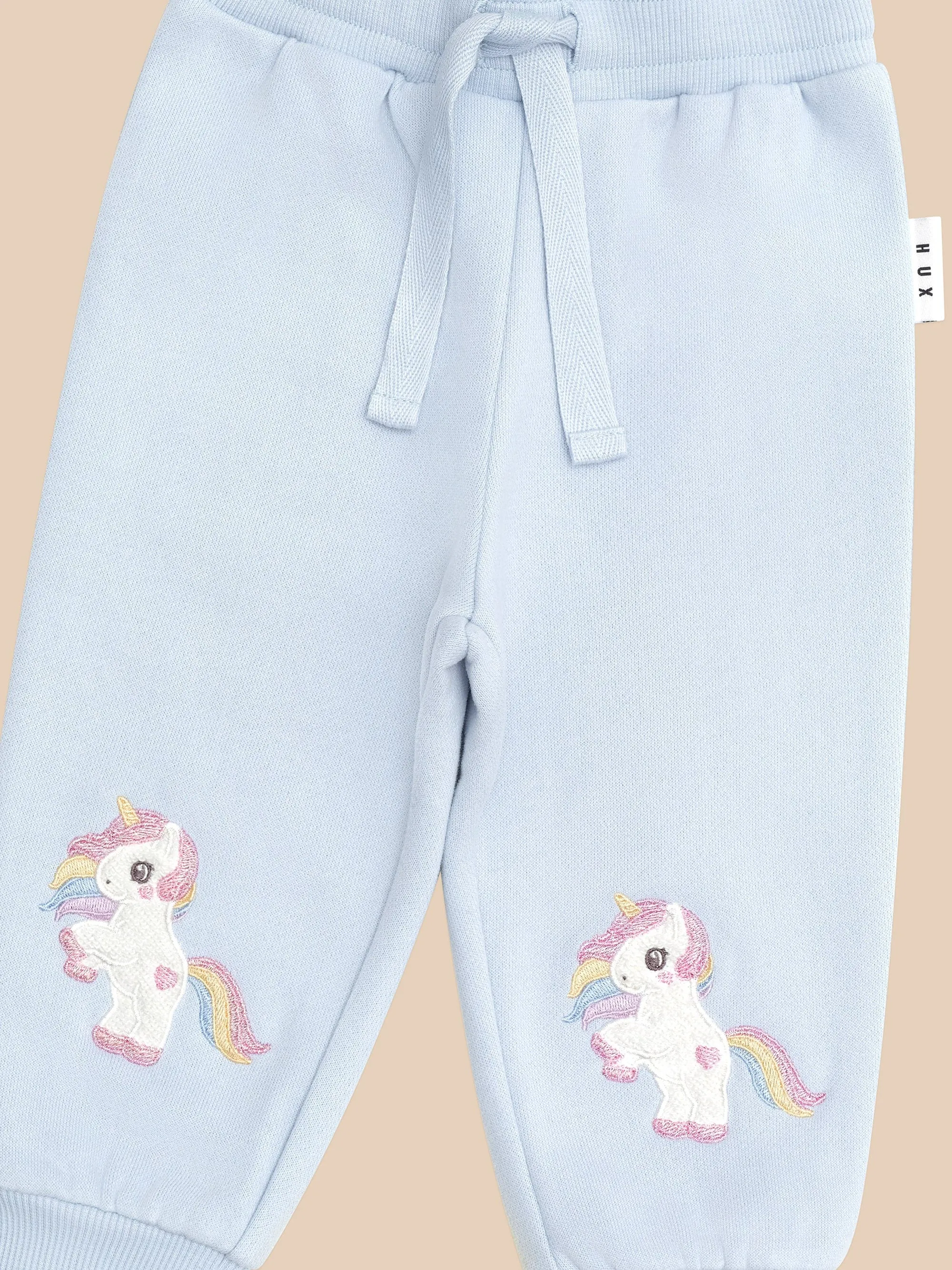 Rainbow Unicorn Track Pant - Ice Water