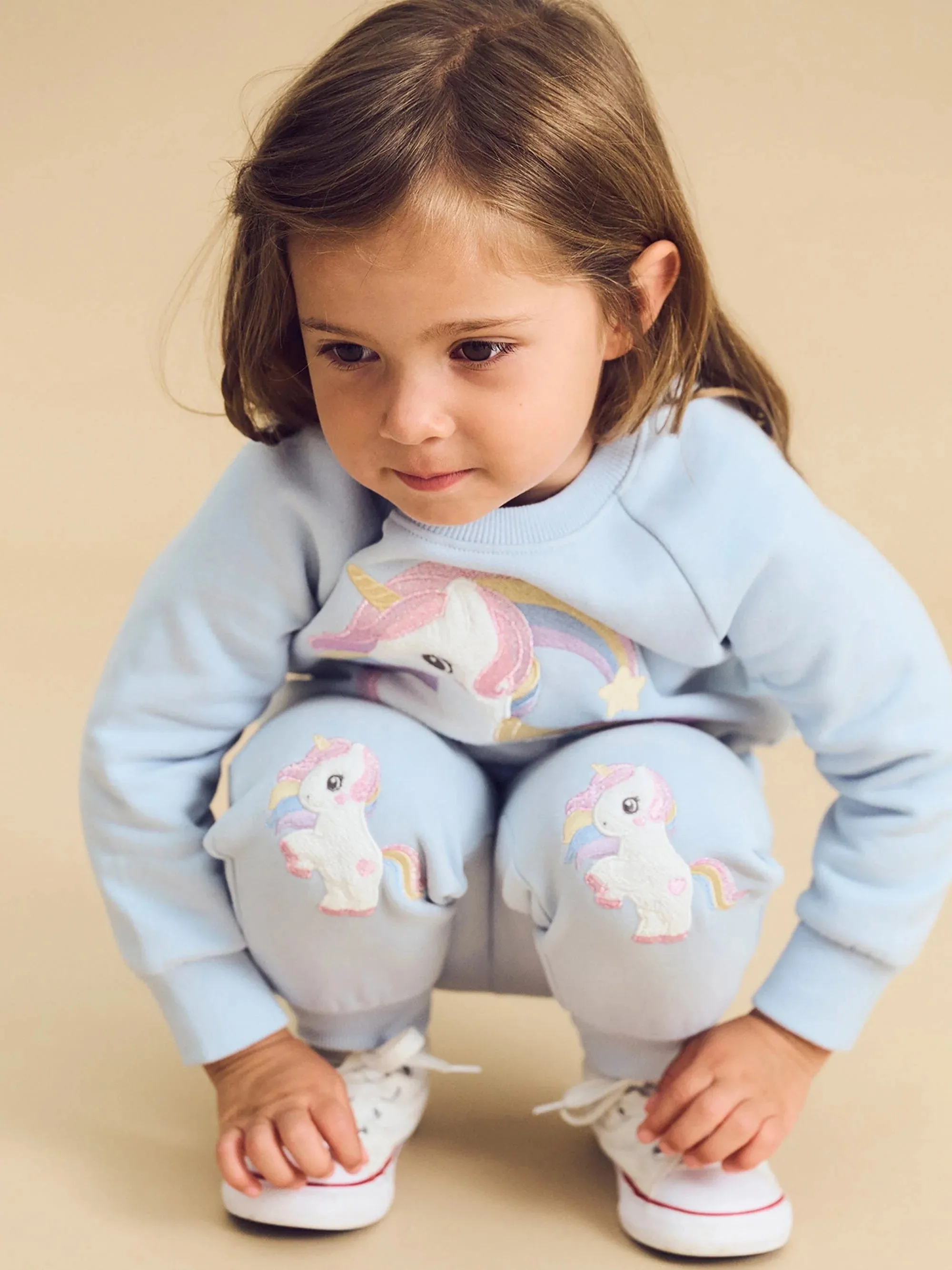 Rainbow Unicorn Track Pant - Ice Water